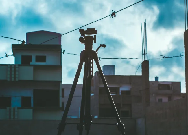 Live position set up outside a venue
